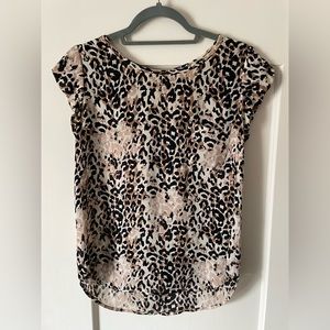 Joie Leopard Print Silk Blouse